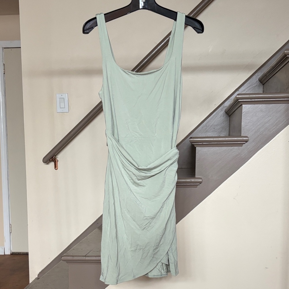 Wilfred Mint Green Draped Tank Dress